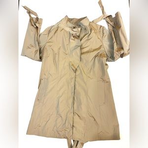 Cole Haan Hooded Rain Coat in Champagne